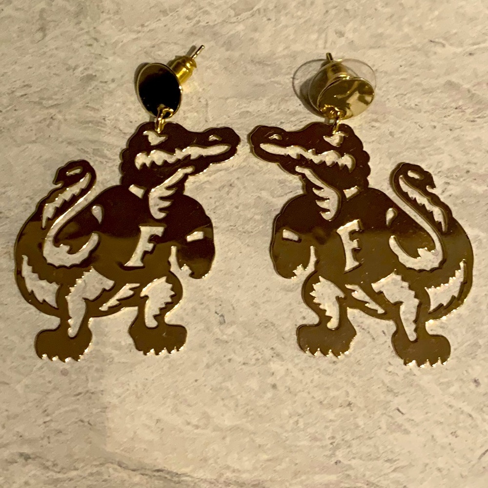 ** Never Worn** University of Florida Gators Earrings in Gold